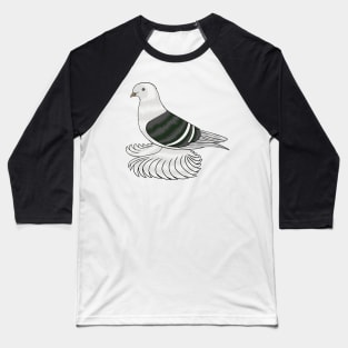 Saxon Shield pigeon bird cartoon illustration Baseball T-Shirt
